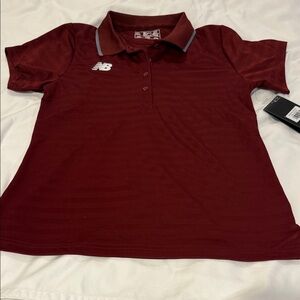 New Balance Burgundy Polo Shirt